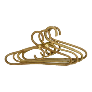Vintage Bamboo Hangers Bent Curled - Set of 4