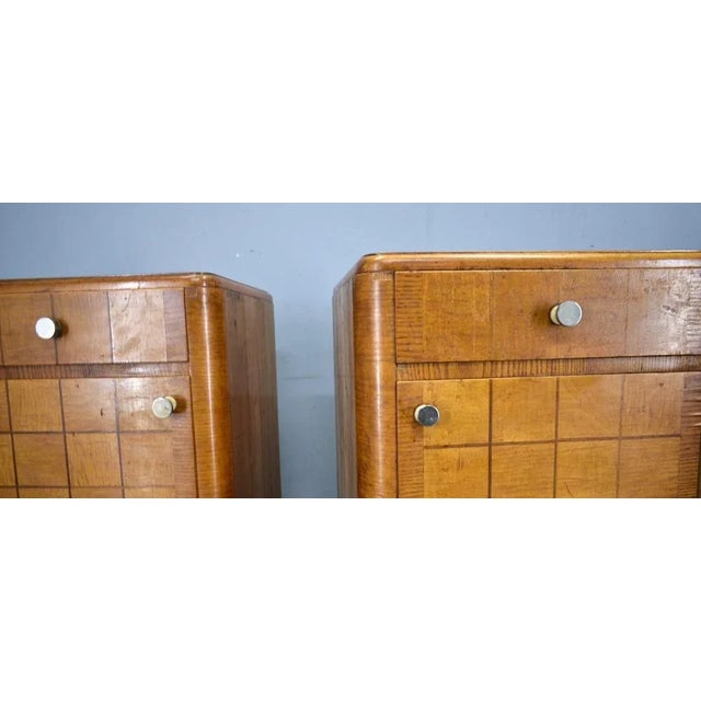 1940s Art Deco Bedside Tables, Czechoslovakia, Set of 2 For Sale - Image 8 of 18