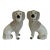 Late 19th Century Pair of Staffordshire Pottery Poodle Dog Figures For Sale