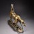 1980s Bronze Horse Sculpture With Gold Inlay | Ancient Style Gilt Bronze Statue | 1.3kg For Sale - Image 4 of 10