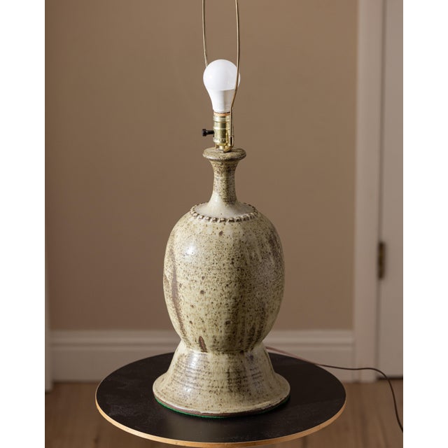 Vintage Petzold '73 Studio Pottery Table Lamp For Sale - Image 4 of 12