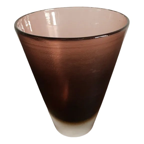 Italian Incisi Series Vase Glass by Paolo Venini for Venini Murano, 1950s For Sale