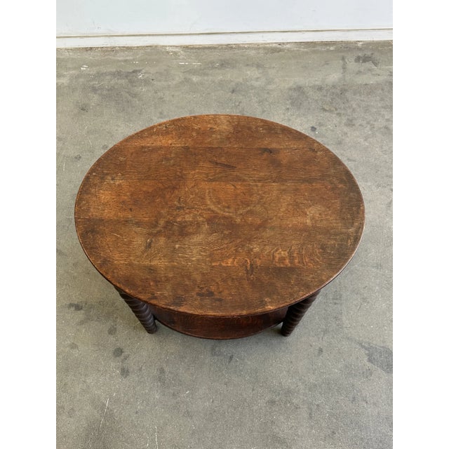 Wood Vintage Bobbin Leg Side Table For Sale - Image 7 of 12