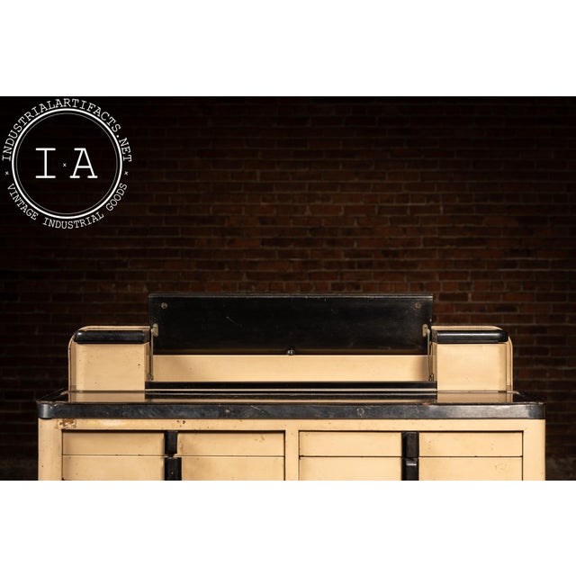 Vintage Art Deco Steel and Wood Dental Cabinet by American Cabinet For Sale - Image 10 of 17