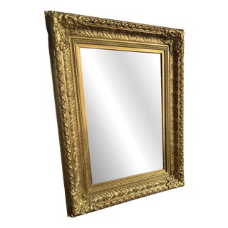 Mirror in Carved Wooden Frame For Sale