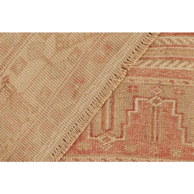 Textile Vintage Turkish Rug in Pink With Medallion & Geometric Patterns From Rug & Kilim For Sale - Image 7 of 7