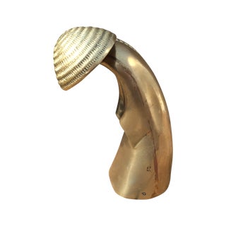 Vintage Brass Asian Figure For Sale