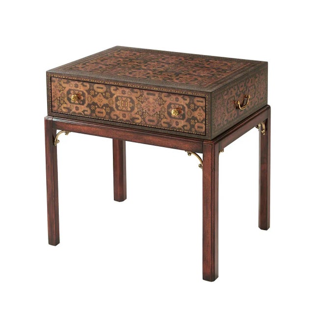 Wood Georgian Decoupage End Table For Sale - Image 7 of 7