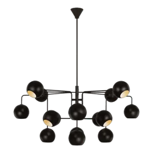 Christiane Lemieux by Visual Comfort Studio Chaumont 16-Light Extra Large Chandelier in Aged Iron
