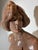 Tan Art Nouveau Bust of Woman, 1890s-1910s For Sale - Image 8 of 10