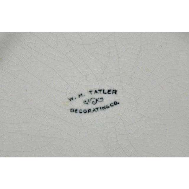 Antique W.H. Tatler Porcelain Pink Rose Flower Victorian Bath Wash Basin - 4 Pc Set For Sale - Image 9 of 12