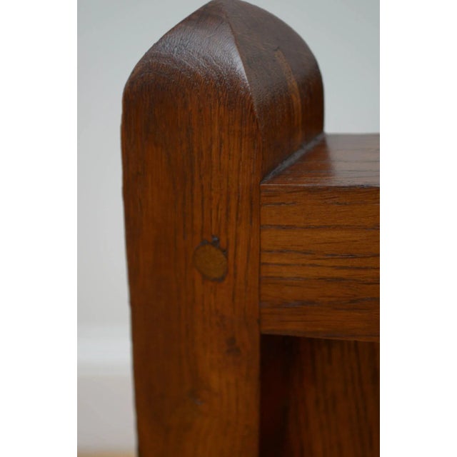 Brown Gothic Revival Oak Hall Bench For Sale - Image 8 of 14