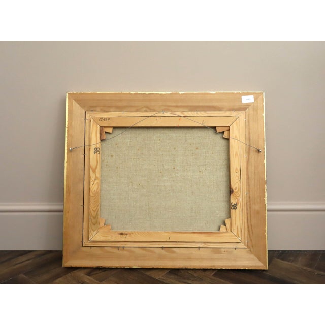 Mid-Century Modern 'Coral Sunset' Original Coastal Landscape Oil Painting by Swedish Artist Uno Vallman (1913-2004), Framed For Sale - Image 13 of 13