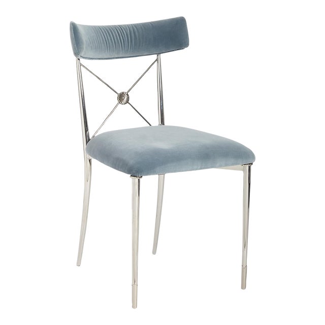 Jonathan Adler Rider Dining Chair, Rialto Sky For Sale