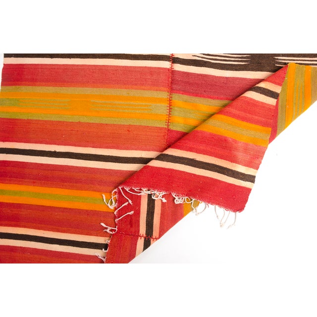 Bohemian Floral Wool Kilim Rug For Sale - Image 9 of 10
