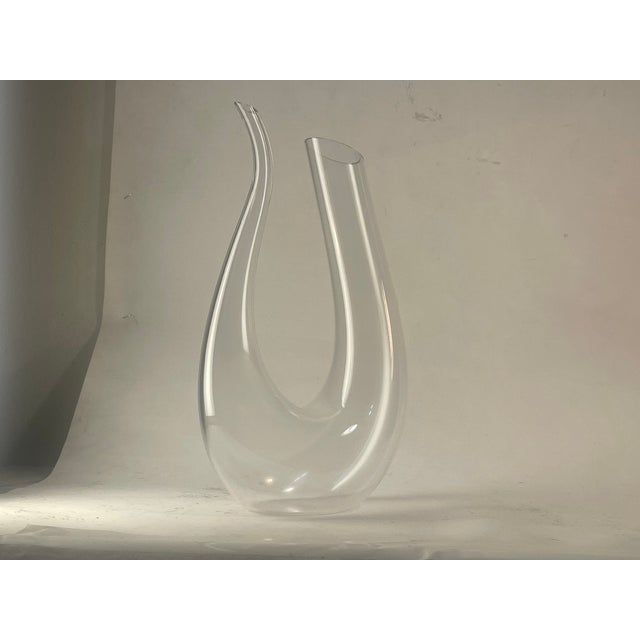 Glass The Swan / Lyre Decanter Object: Hand-Blown Crystal Wine Decanter For Sale - Image 7 of 10