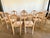 Vintage Sheraton Style Hand Carved Shield Back Dining Chairs Newly Upholstered - Set of 10 For Sale - Image 4 of 11
