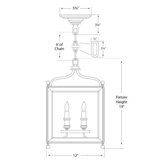 Visual Comfort J. Randall Powers for Visual Comfort Signature Greggory Small Lantern in Polished Nickel For Sale - Image 4 of 4