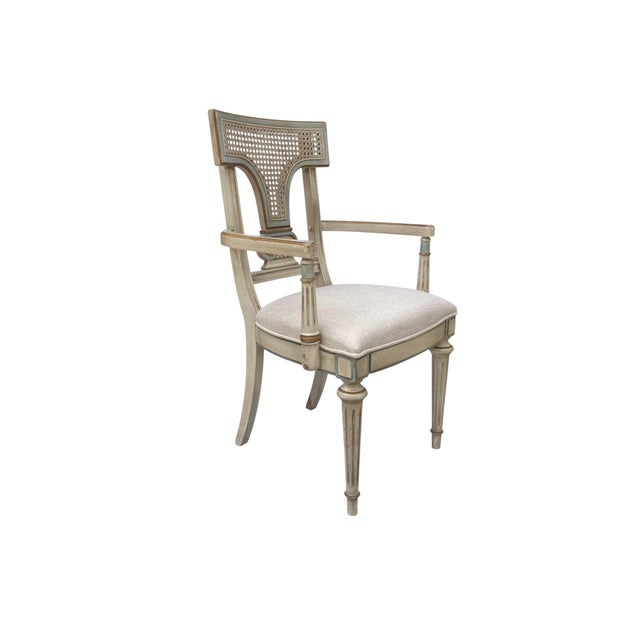 Louis XVI Style Armchair With Caned Back For Sale - Image 4 of 6