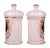 French Set of 2 Mid 19th Century French Neoclassical Hand-Crafted Glazed Porcelain Apothecary/Pharmacy Jars With Lids Signed by Langlois For Sale - Image 3 of 9
