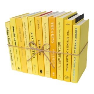 Decorative Books - Daffodil Book Bundle - 1 Foot of Yellow Books For Sale
