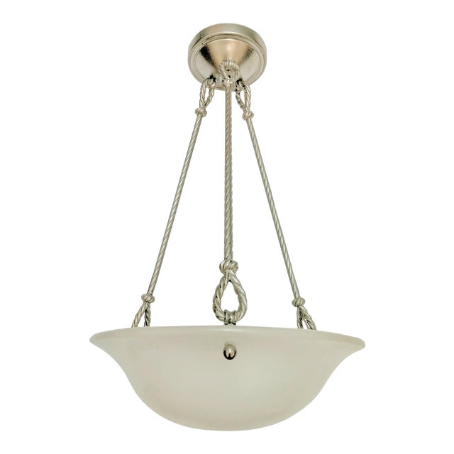 French Art Deco Rope Pendant Chandelier For Sale