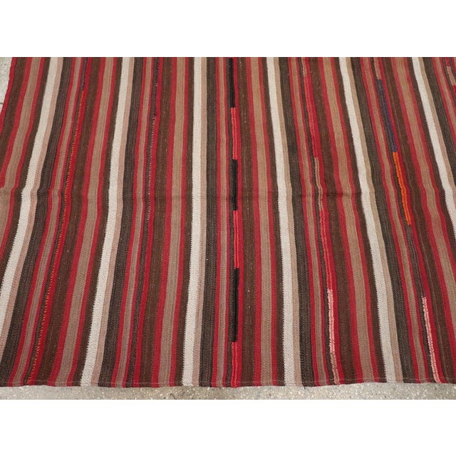 Mid 20th Century Galerie Shabab Collection Mid-20th Century Handmade Turkish Flatweave Kilim Square Area Rug For Sale - Image 5 of 8