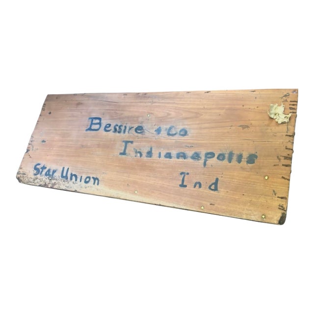 Late 1800s Rare “Star Union” Railroad Shipped Wood Crate Side For Sale