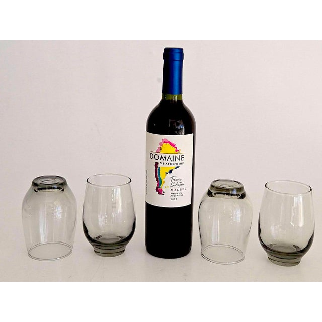 Glass 1970s Libbey Tempo 10 Ounce Flat Tumbler Glasses in Olive Green, Set of 4 For Sale - Image 7 of 10