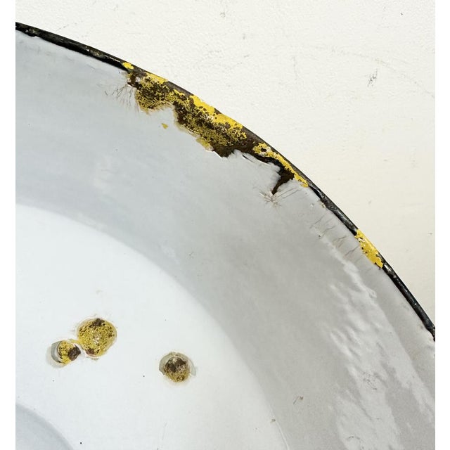 Industrial Black Enamel Factory Pendant Lamp with Iron Top, 1960s For Sale - Image 14 of 16