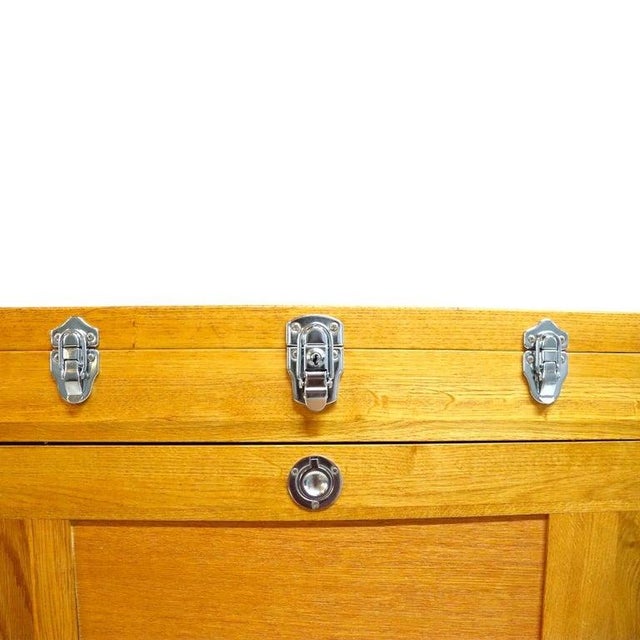 Vintage Oak 14 Drawer Machinist Chest C1960 For Sale - Image 6 of 12