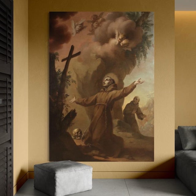 Unknown, Ecstasy of Saint Francis of Assisi, 1730, Oil on Canvas For Sale - Image 13 of 16