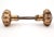 Mid 20th Century Cast Brass Gilded Fluted Passage Door Knob Set For Sale - Image 5 of 9