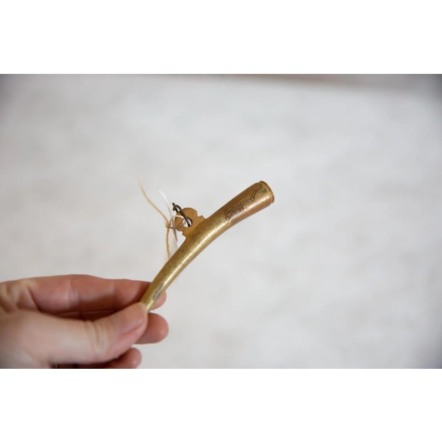 Vintage African Decorative Bronze Horn For Sale In New York - Image 6 of 8