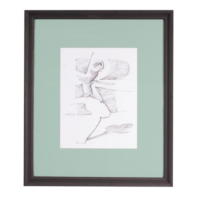 2012 Signed Abstract Graphite Drawing by James L. Bruch For Sale