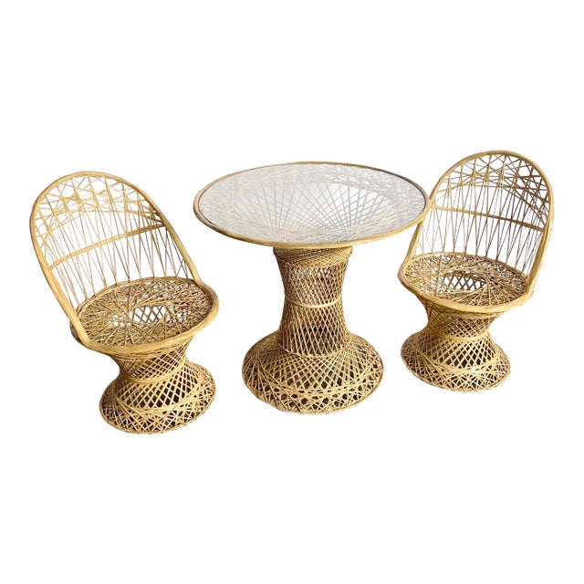 Mid Century Modern Spun Fiber Glass Dining Set - 3 Pieces For Sale