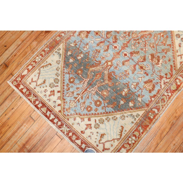 Shabby Chic Antique Malayer, 3'4'' X 4'10'' For Sale - Image 3 of 7