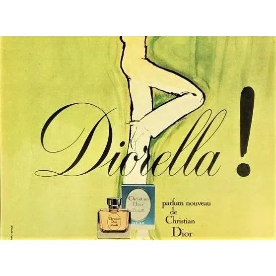 Mid-Century Modern 1972 French Vintage Dior Perfume Advertisement Print by Gruau For Sale - Image 3 of 5