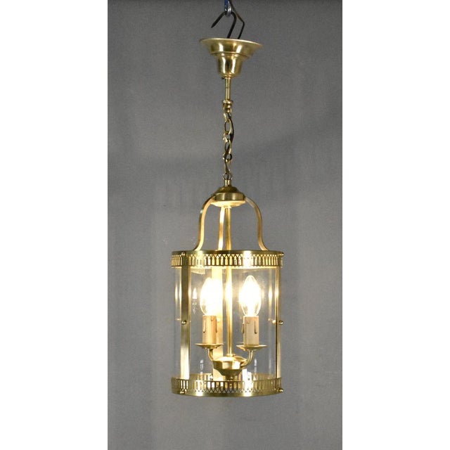 French Hall Lantern in Brass, 1890s For Sale - Image 9 of 14