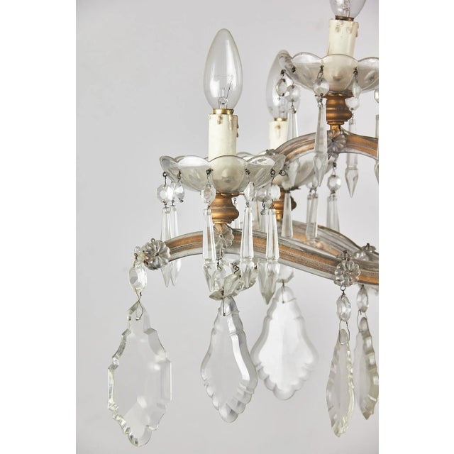 Vintage Italian Crystal Chandelier, 1950s For Sale - Image 8 of 18