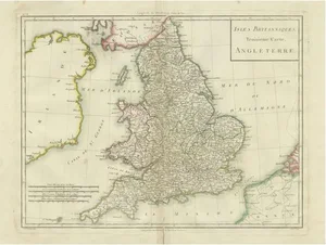 Map of England and Surrounding Regions, 1802