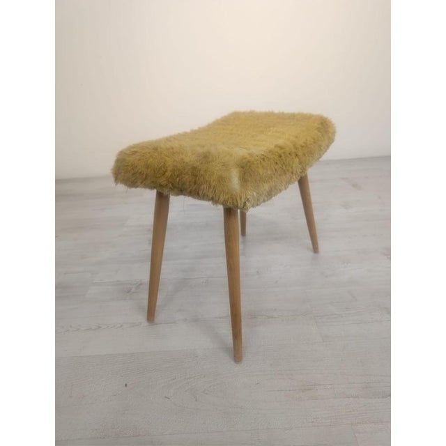 Mid-Century Modern Pouffe in Yellow, 1960s For Sale - Image 4 of 12