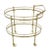 Metal Mid-Century Modern Oval Brass And Glass Tea Cart on Wheels For Sale - Image 7 of 8