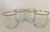 Elegant and classic set of low ball glasses seemingly not used. These 4 old fashioned glasses have a thicker and heavy...