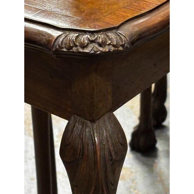 Vintage Walnut Nesting Tables, 1920s, Set of 3 For Sale - Image 11 of 18