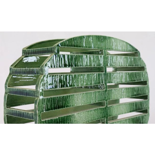 Mid-Century Ceramic Green Artwork For Sale - Image 3 of 8