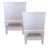 Paint Pair of White Lacquer Two-Drawer Nightstands With Open Shelf For Sale - Image 7 of 7