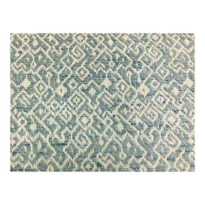 Stout Kerchief Spray Woven Sky Blue Off White Tribal Ethnic Upholstery Drapery Fabric