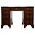A handsome and beautifully crafted early 20th-century English kneehole desk, finely constructed in mahogany and...