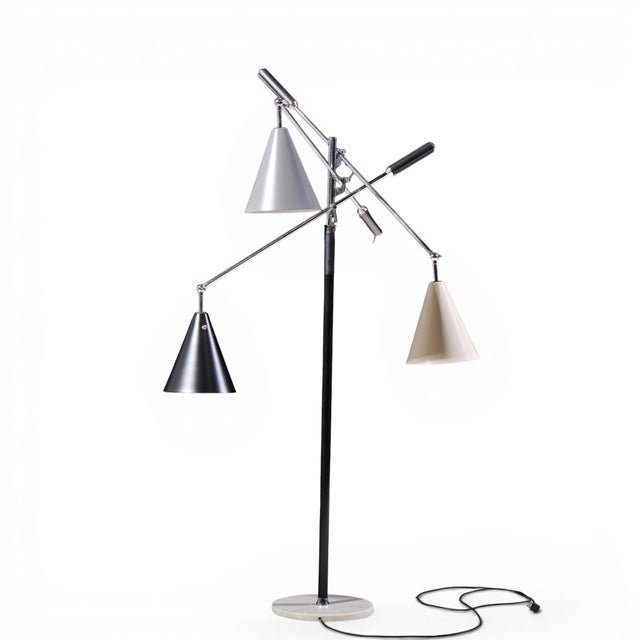 Mid-Century Modern Angelo Lelli for Arredoluce Triennial Mid Century Italian Floor Lamp For Sale - Image 3 of 7